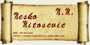 Neško Mitošević vizit kartica